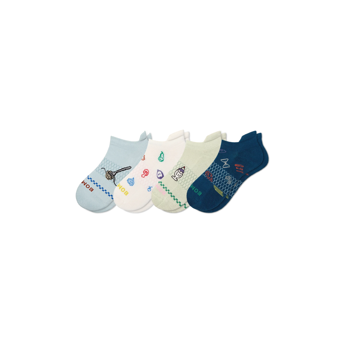Youth Dinner Party Ankle Sock 4-Pack