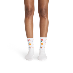 Bombas x Susan Alexandra Floral Embroidered Half Calf Socks