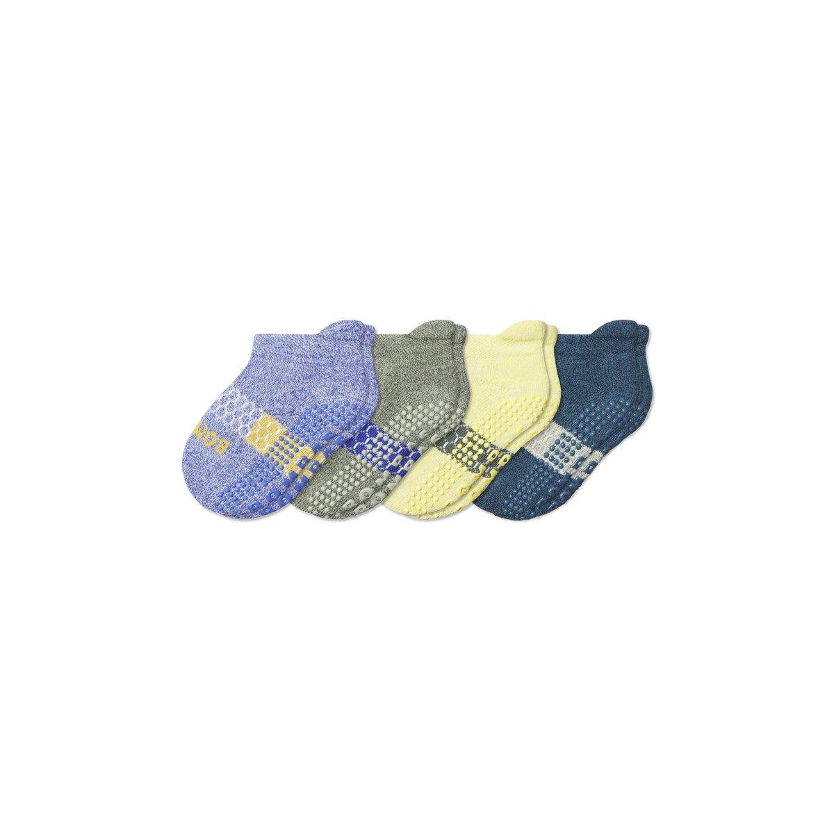 Toddler Marl Gripper Ankle Sock 4-Pack