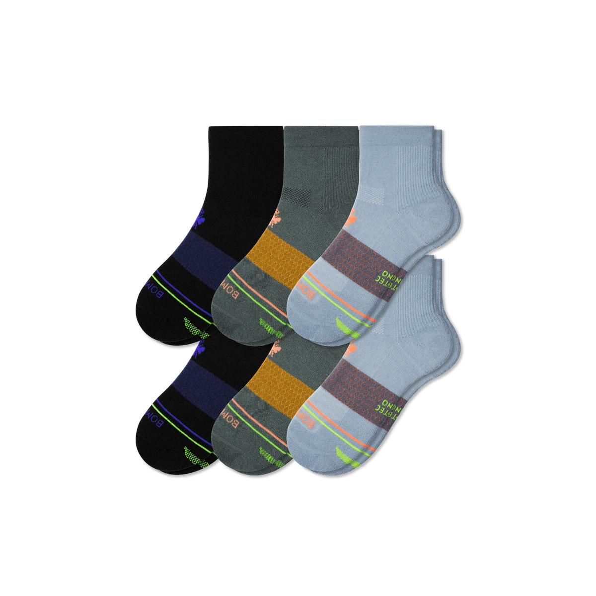 Women's Merino Wool Blend Run Quarter Sock 6-Pack