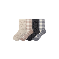 Women's Merino Wool Blend Half Calf Sock 4-Pack