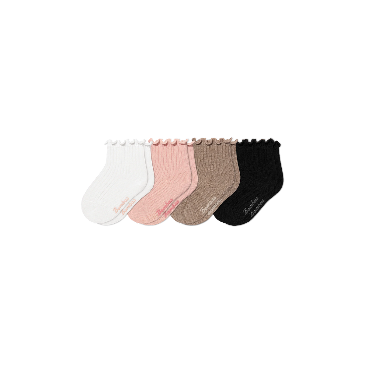 Baby Ruffle Rib Calf Sock 4-Pack (6-12 Months)