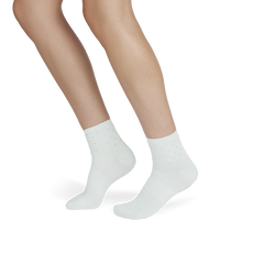 Women’s Rhinestone Rib Quarter Socks