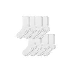 Women's Ruffle Rib Half Calf Sock 8-Pack