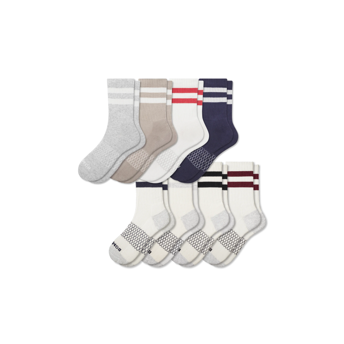 Men's Vintage Stripes Half Calf Sock 8-Pack