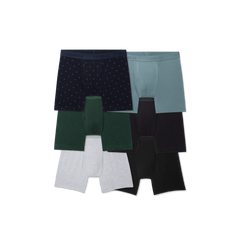 Men's Cotton Modal Blend Boxer Brief 6" 6-Pack