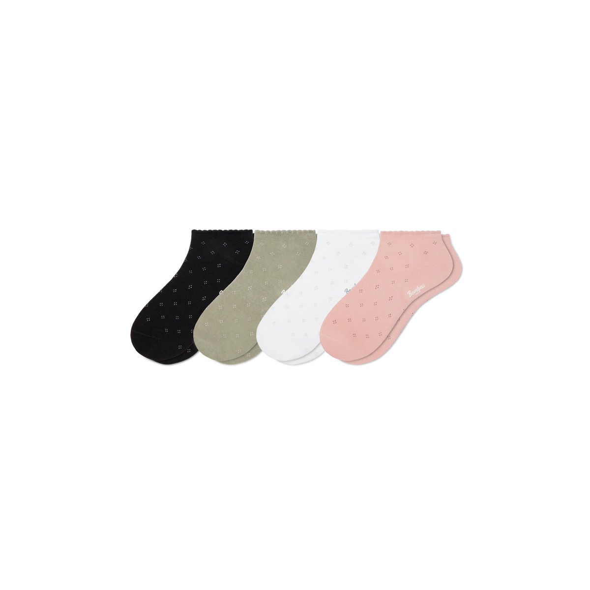 Women’s Scallop Lightweight Ankle Sock 4-Pack