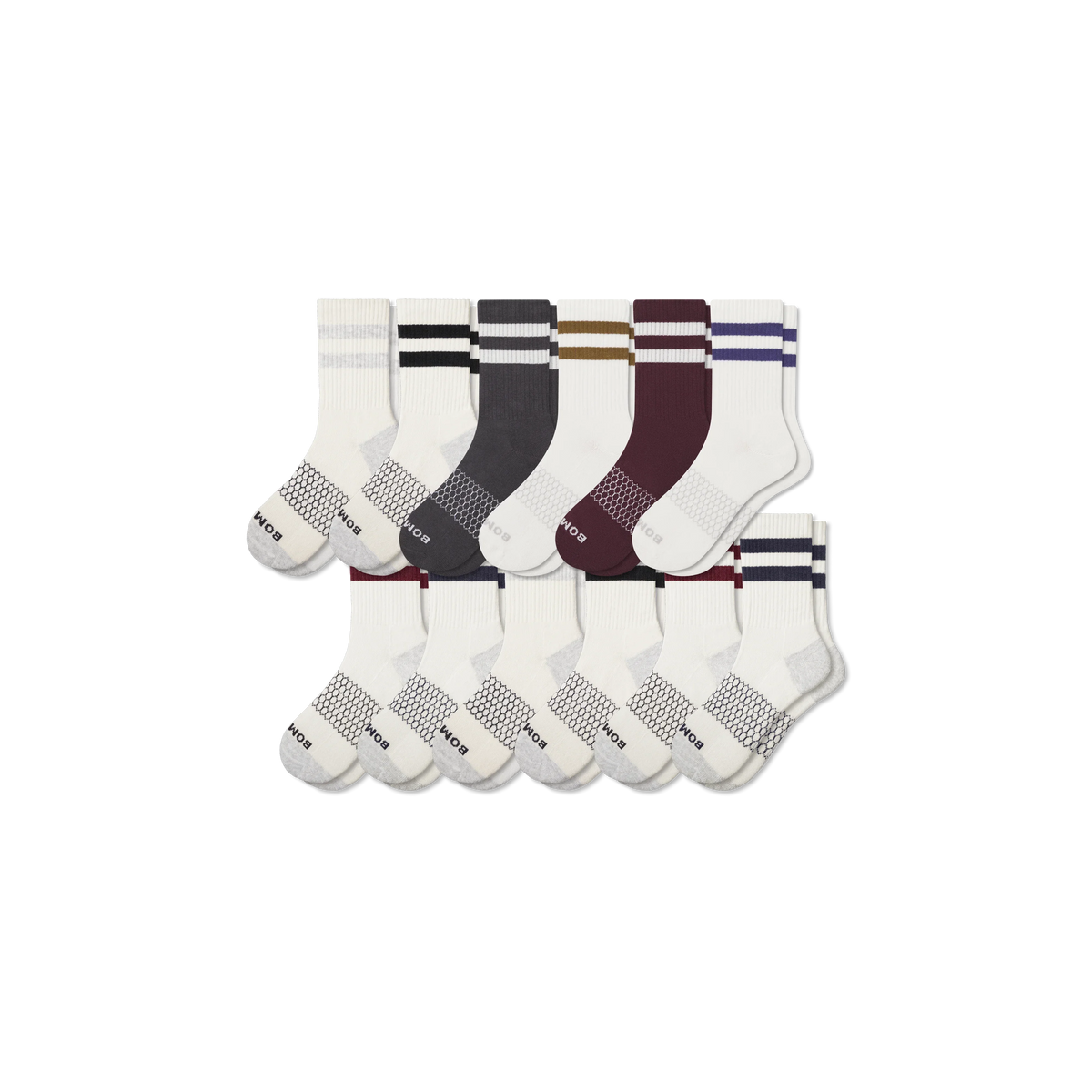 Women's Vintage Stripes Half Calf Socks 12-Pack